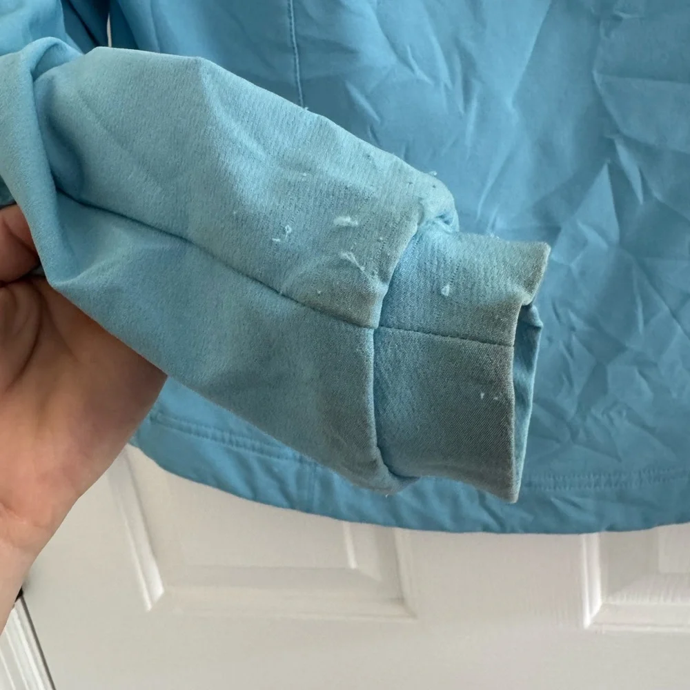 The North Face Teal Full Zip Up Size XS‎ Fleeced Lined Hooded Longsleeve